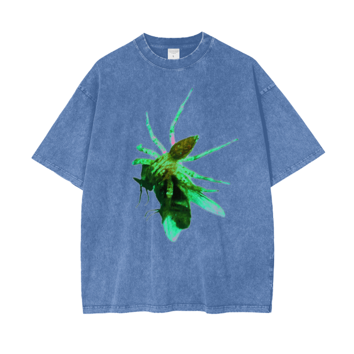 Green Spider Acid Wash Oversize T-Shirt