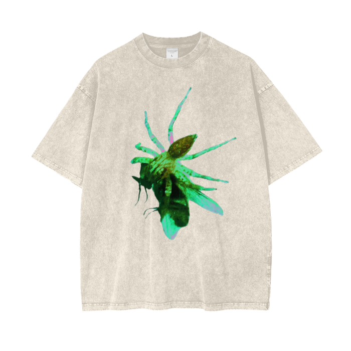 Green Spider Acid Wash Oversize T-Shirt