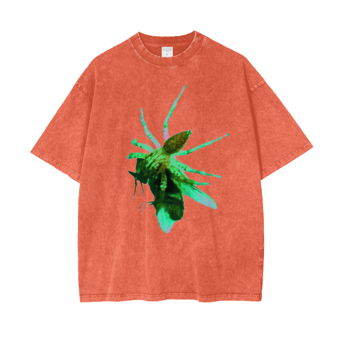 Green Spider Acid Wash Oversize T-Shirt