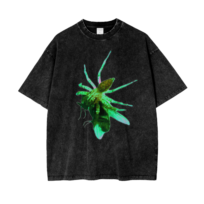 Green Spider Acid Wash Oversize T-Shirt