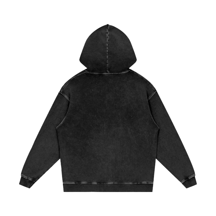 Lowercase Bruised Blue Acid Wash Oversize Hoodie