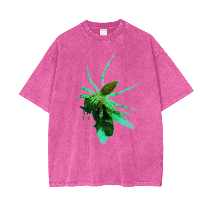 Green Spider Acid Wash Oversize T-Shirt