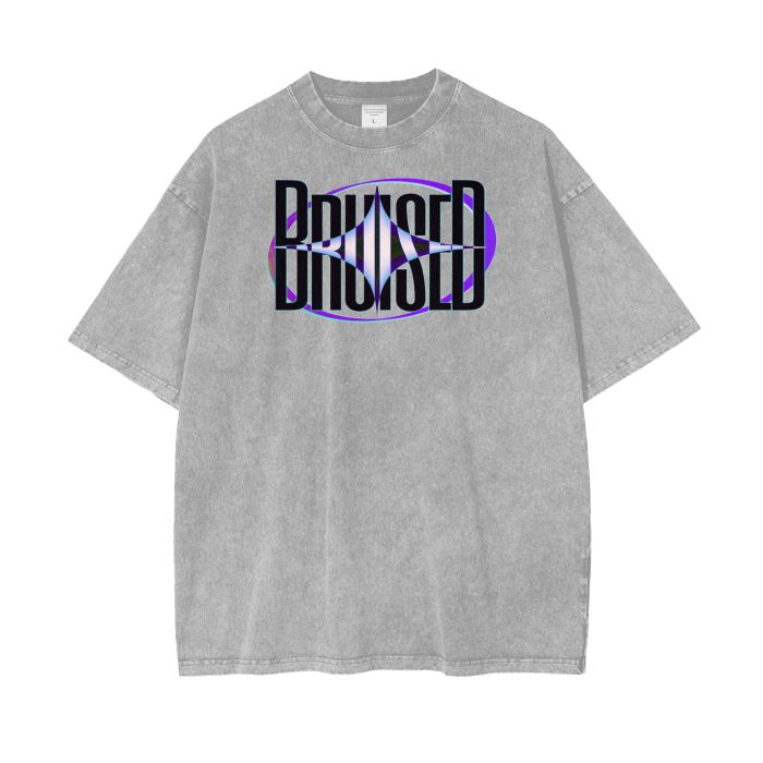 Officially Bruised Acid Wash Oversize T-Shirt -